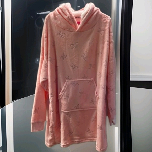 Juicy Couture Other - Juice Couture With Foil Logo Cozy Hooded Oversized Plush Pullover